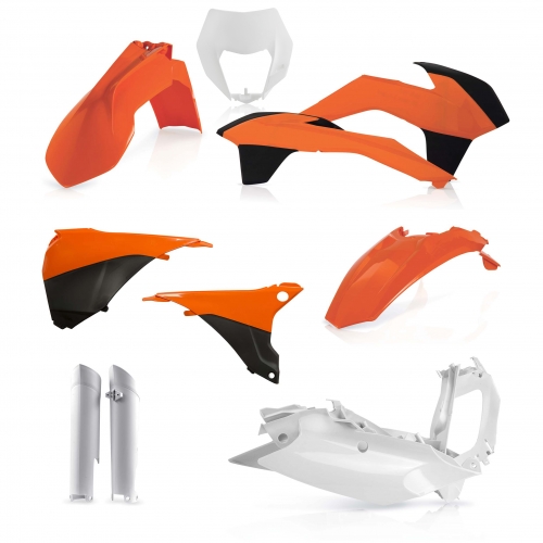 KIT PLÁSTICOS COMPLETO ACERBIS KTM EXC / EXC-F 2014 - 2015 COR ORIGINAL 014